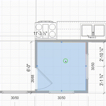 Powder room layout generation